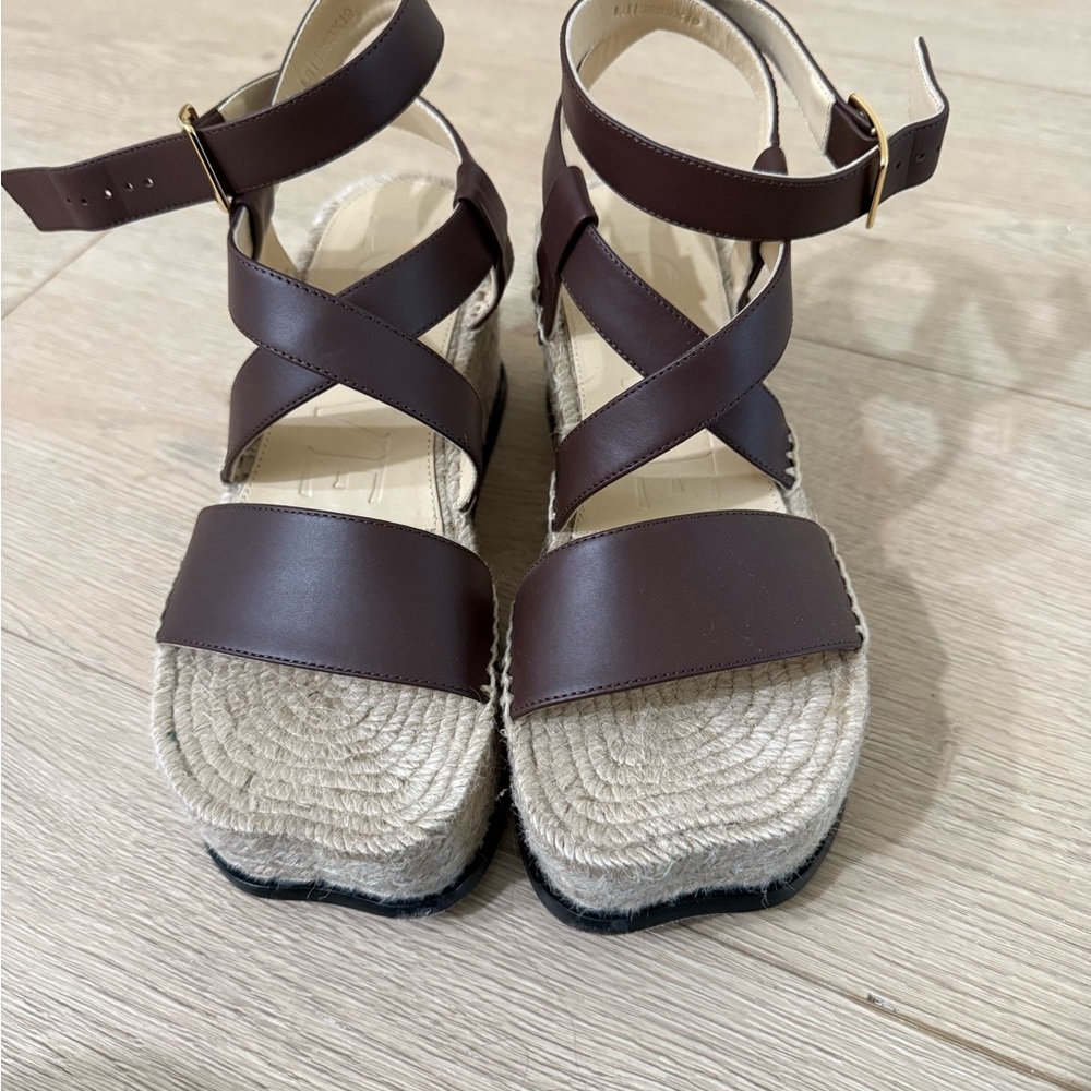 Loewe Brown Espadrille Platform sandals size 37